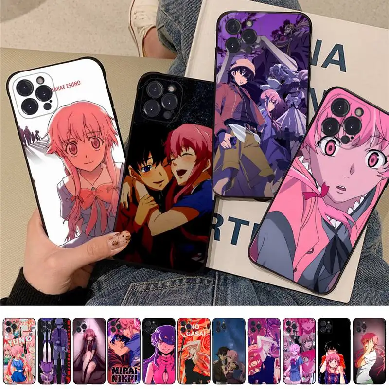 

Mirai Nikki Future Diary Gasai Yuno Phone Case For iPhone 14 11 12 13 Mini Pro XS Max Cover 6 7 8 Plus X XR SE 2020 Funda Shell