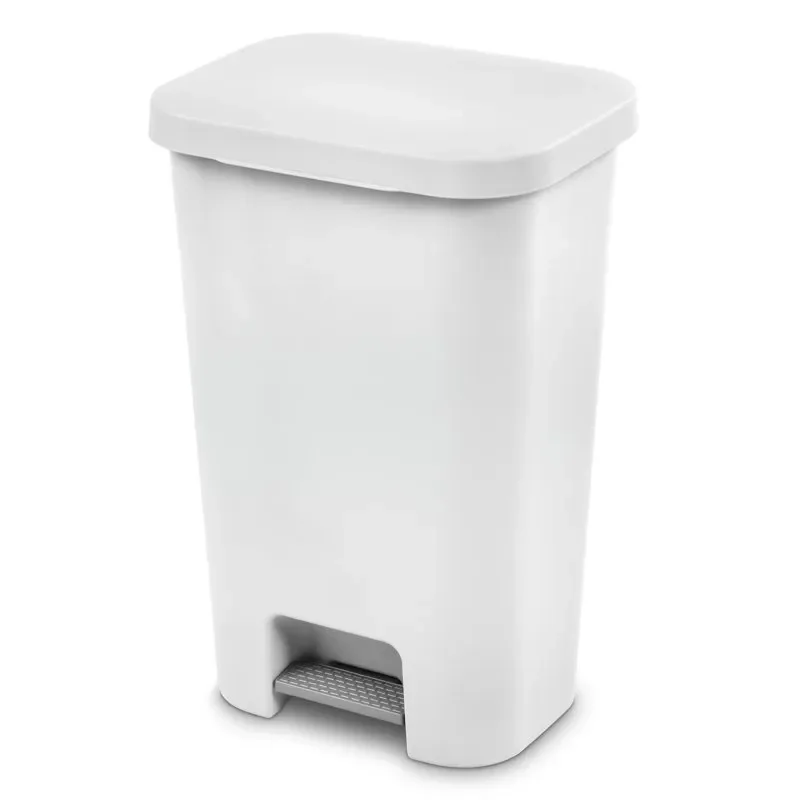 

Мусорная корзина на 1 галлон, пластиковая ступенчатая мусорная корзина на кухню, белая мусорная корзина с датчиком для мусора в автомобиле, мусорное ведро с педалью