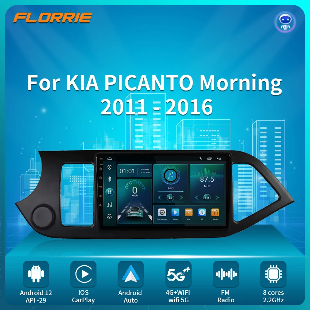 

2din Android 12 Carplay Car Radio Multimidia Video Player For KIA PICANTO Morning 2011-2016 Navigation GPS IPS Head Unit BT DVD