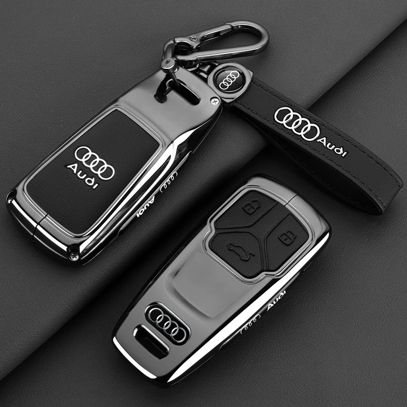 

Чехол для ключей Audi Q5L для моделей 2025; металлическая кожаная пряжка для автомобилей Q5 от моделей 18-024 гг