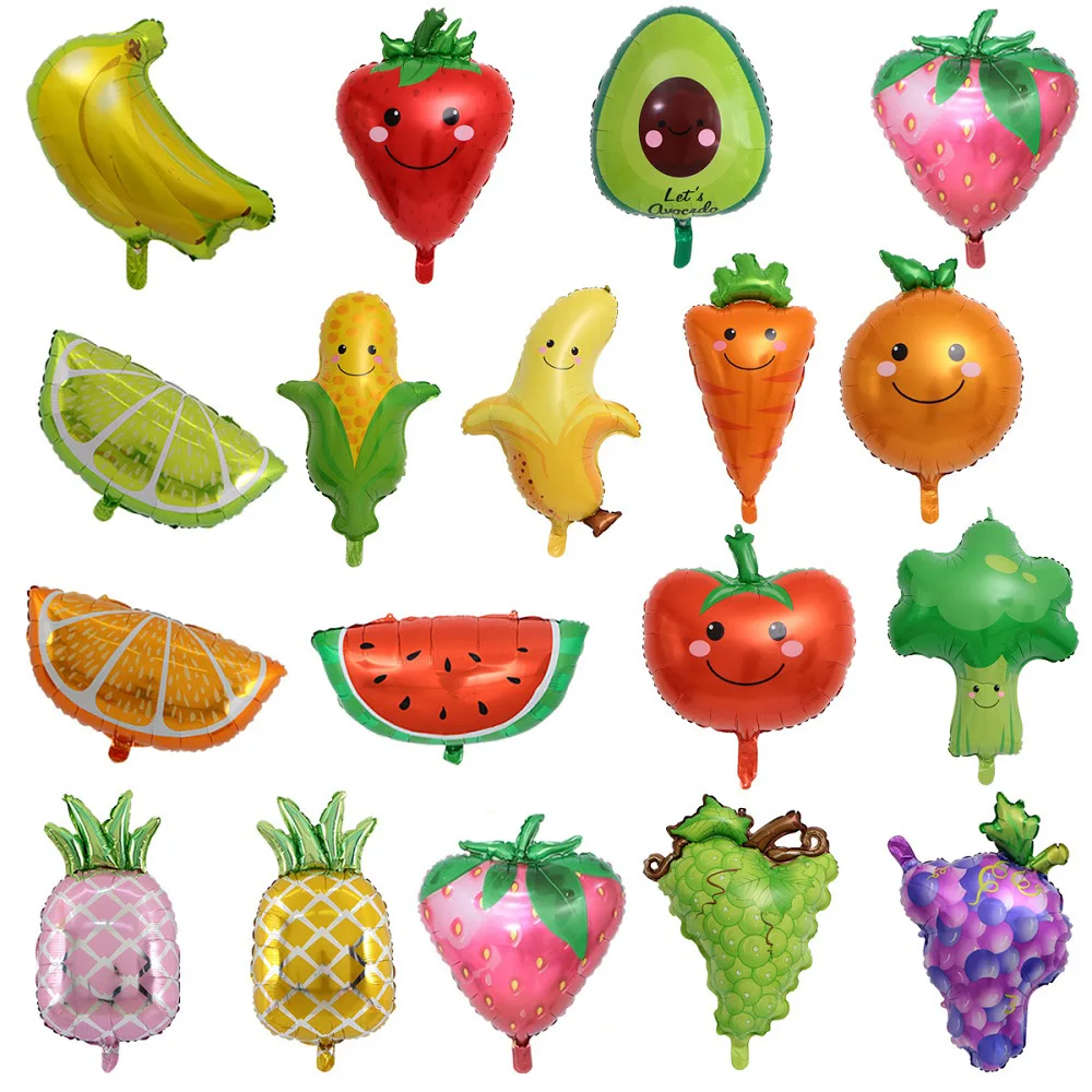 

5Pcs Fruit Watermelon Pineapple Foil Balloon Summer Hawaii Flamingo Wedding Birthday Holiday Festival Party Decoration Kids Toy
