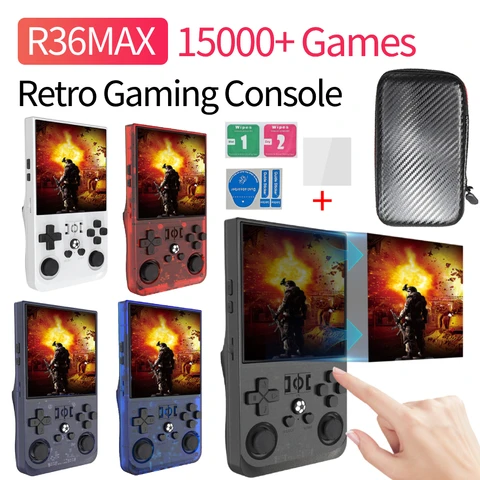 R36MAX 15000+ игр Портативный игровой плеер Ретро игровая консоль 64G 128G Мини ретро игровой плеер 4000 мАч Большая батарея