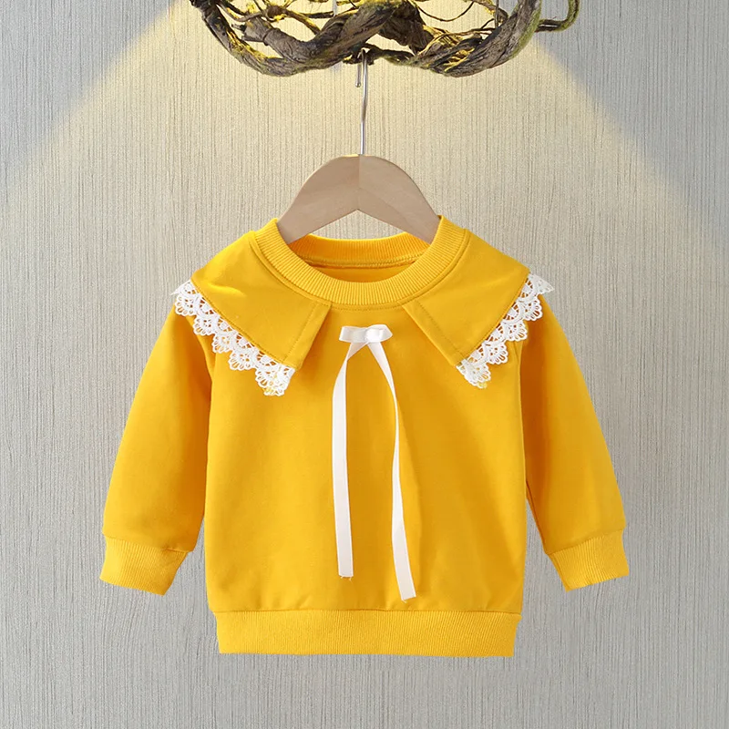 

Baby Shirt Children's Sweater Girls Baby Shirt 2022 Spring And Summer Bottoming Shirt Clothes Girls Fashion Shawl Top