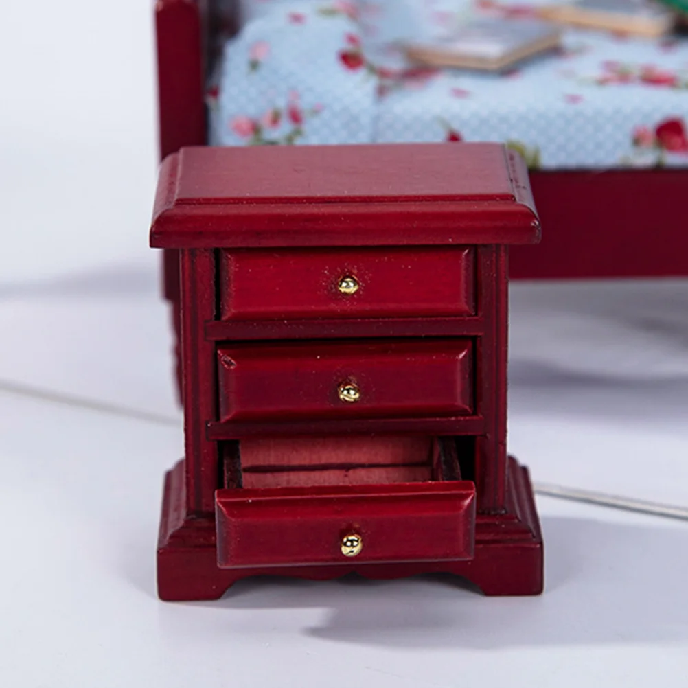 

Pocket Cabinet Toy Miniature Supplies Furniture Model Children Bedside House Cupboard Delicate Adorable