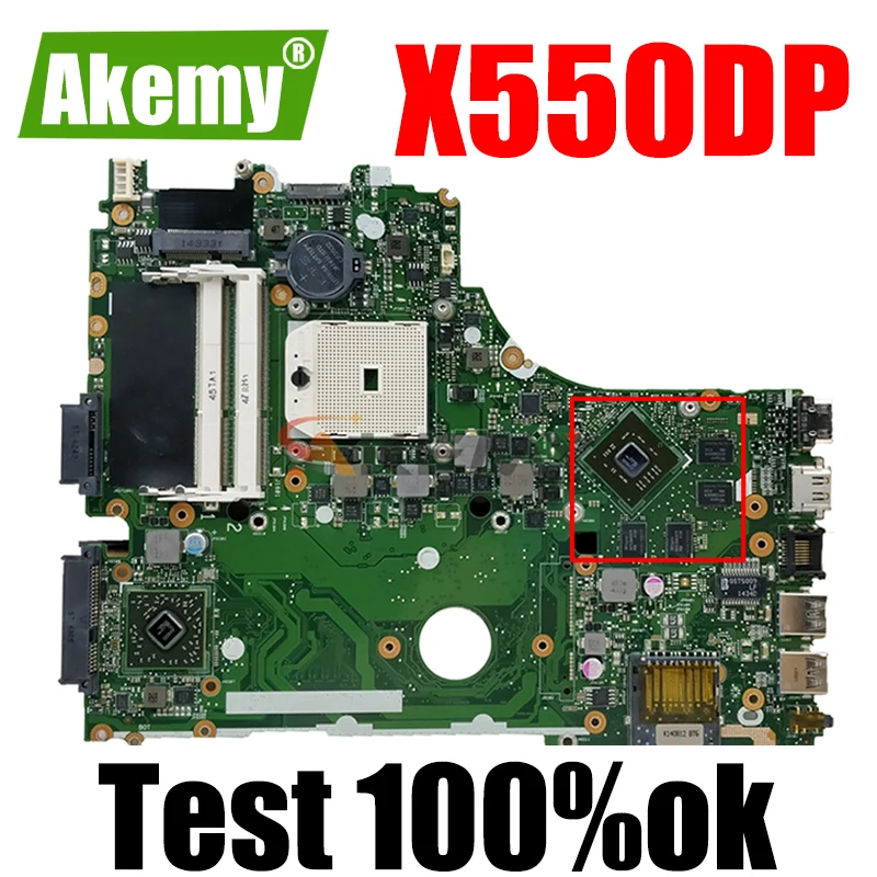 

Akemy X550DP LVDS For Asus X750DP K550D X550D X550DP laptop motherboard X750DP Rev2.0 mainboard 100% tested working