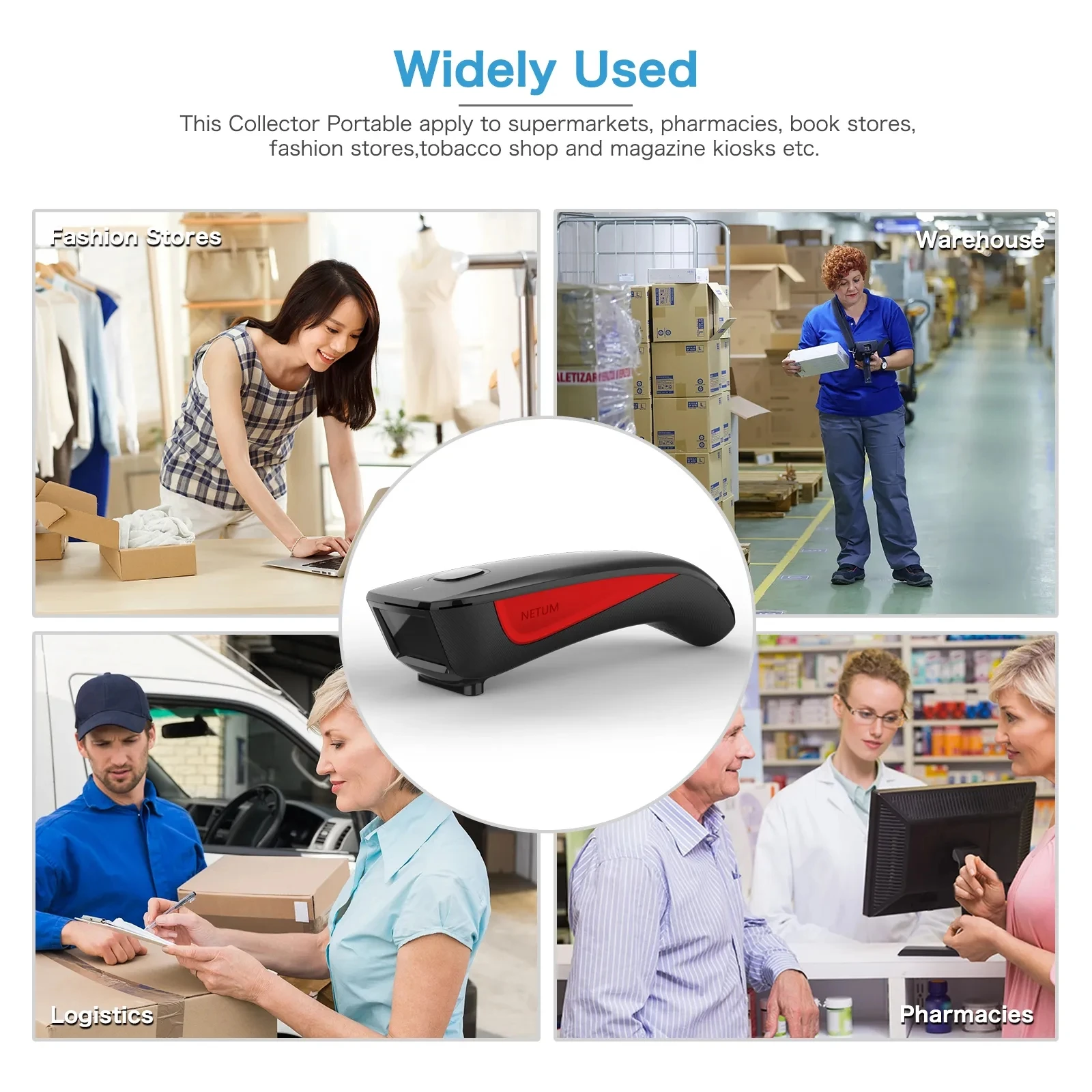 NETUM C990 2D сканер штрих-кода Bluetooth Карманный беспроводной QR-считыватель Data Matrix PDF417 IOS