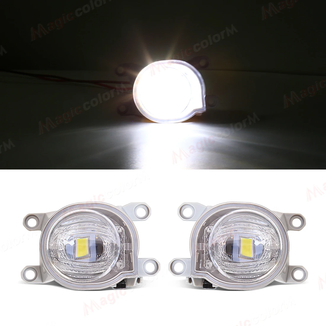 

Toyota CHR/Levin/Corolla/L XLE/Yaris/Fortuner/Hilux Revo Противотуманная Фара В Сборе Белая Светодиодная 12 В Супер Яркая ABS...