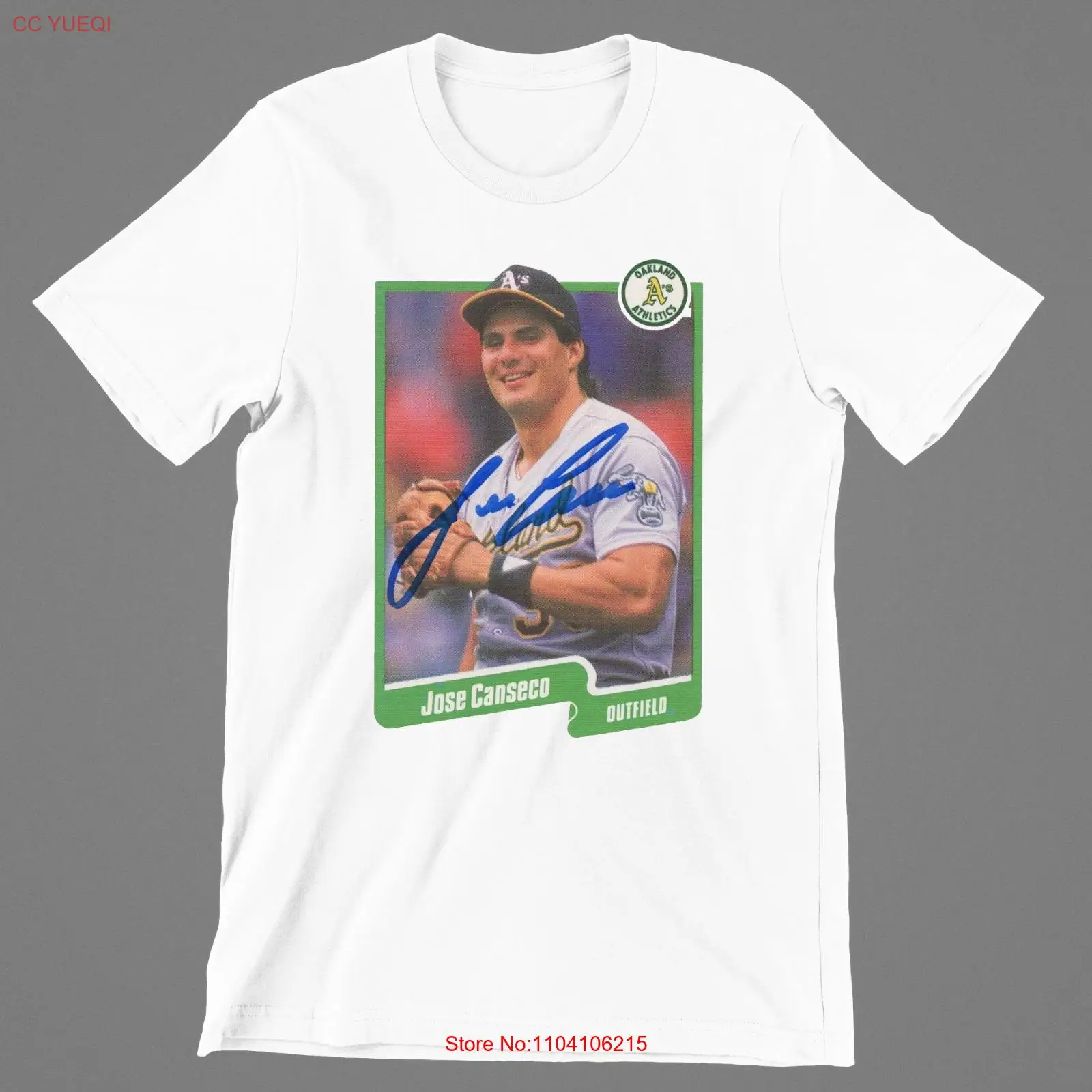 НОВАЯ мужская футболка Jose Canseco Card белая хлопковая все размеры XY358 |