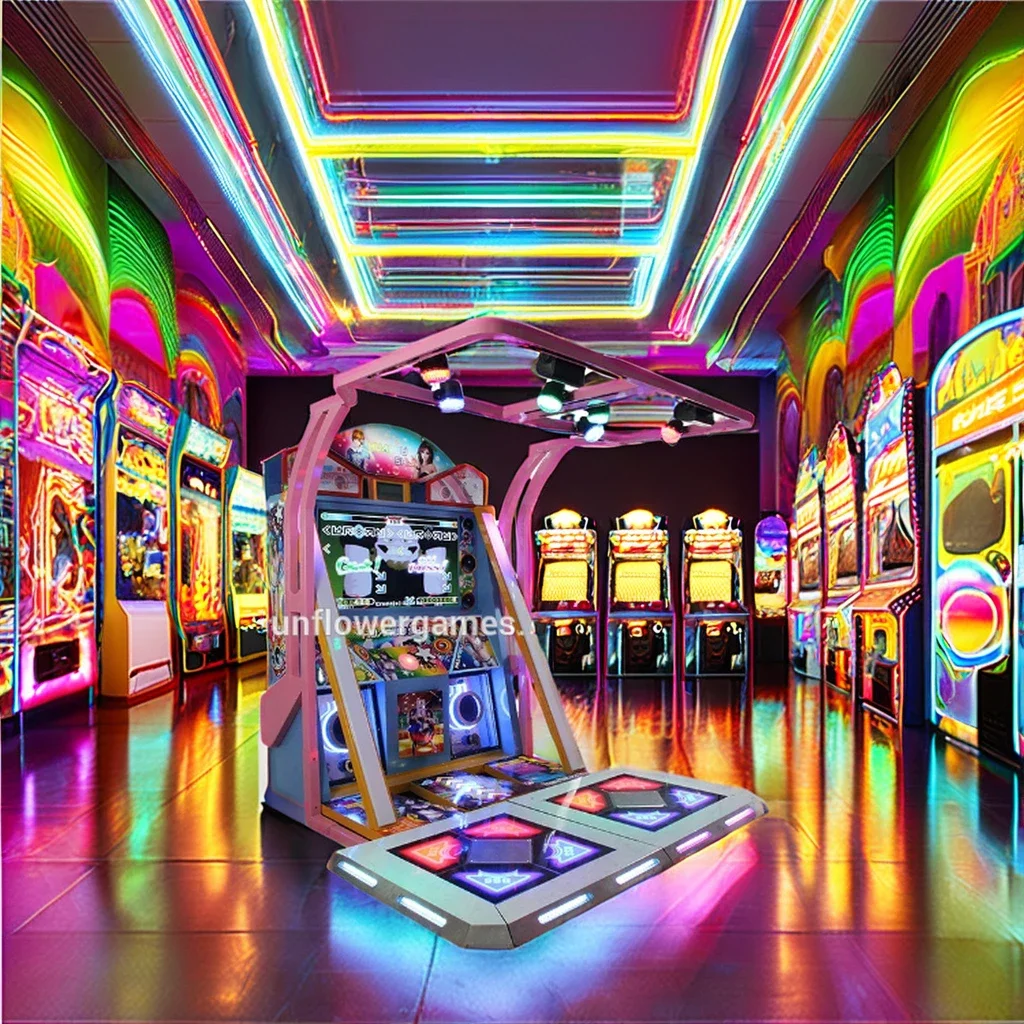 Аркадная развлекательная игровая музыкальная машина с монетами накачивает