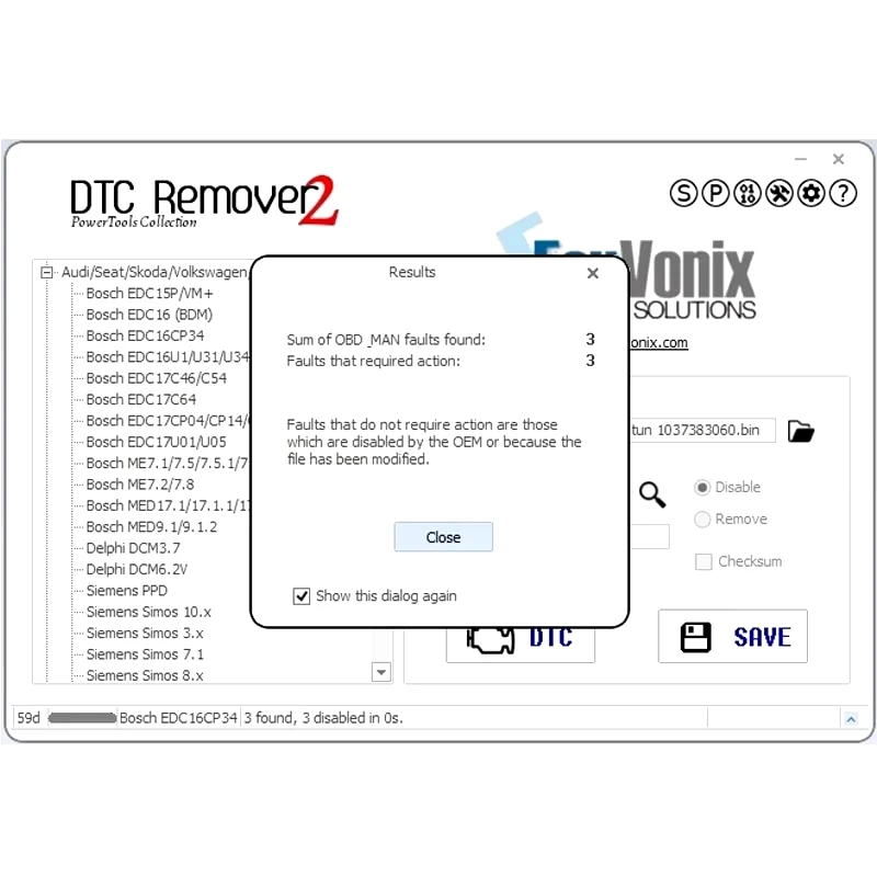 Устройство для удаления DTC V2.5.6 Удаление программного обеспечения DTCRemover 2 или