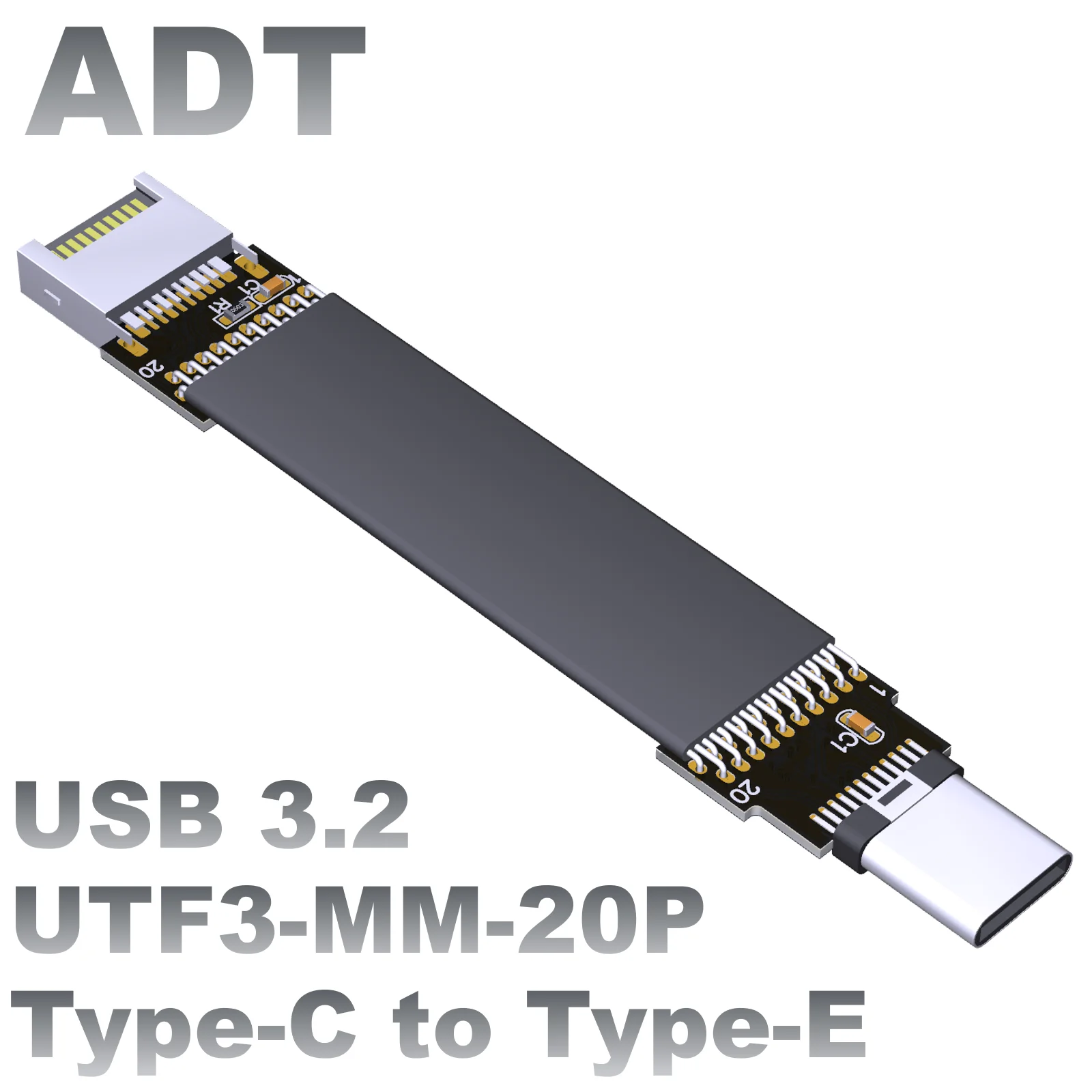 60cm/80cm USB 3.1 Front Panel Header Type-E To Usb-C Type C Female Connector Extension Wire Cable TYPE E To TYPE C Convert Cable