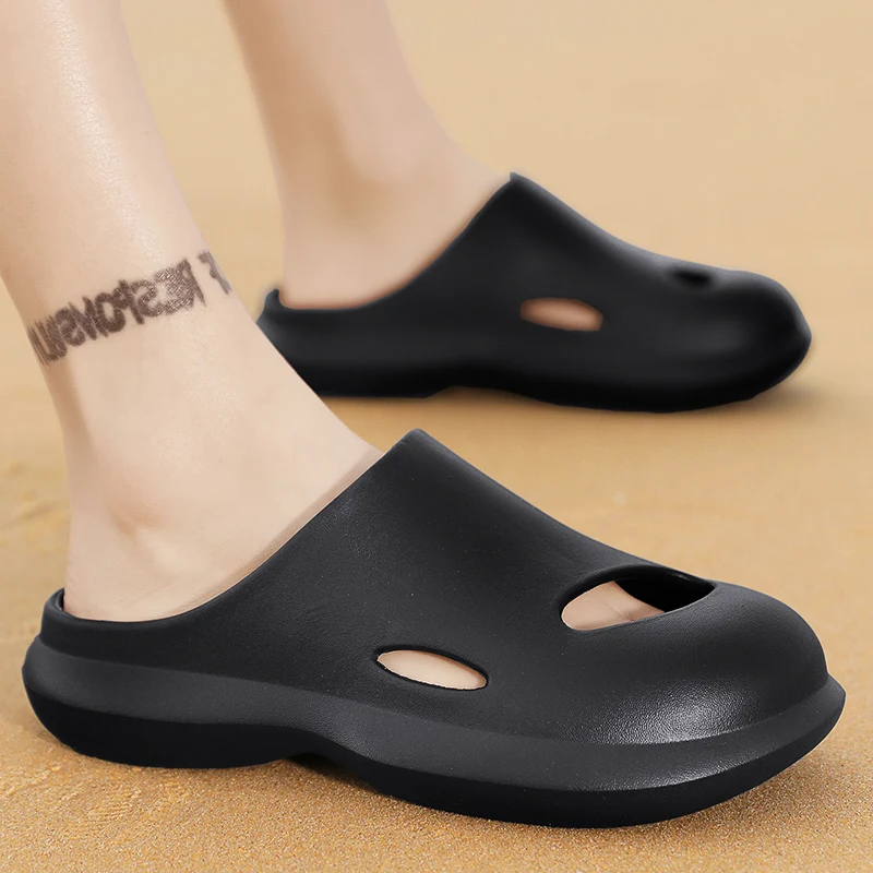 

Men Summer Sandals Black Hole Beach Rubber Clog Shoes Closed Toe Casual Fashion Sandles Summer 2022 Colorful Hiking Sandals
