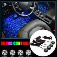 led car interior ambient foot light colorful rgb neon mood flash starry lights usb backlight auto decorative atmosphere lamps