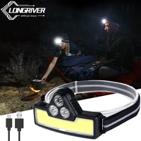 3 mode multifunctional cob highlight headlight usb rechargeable led lantern outdoor crossbody night light with built in battery