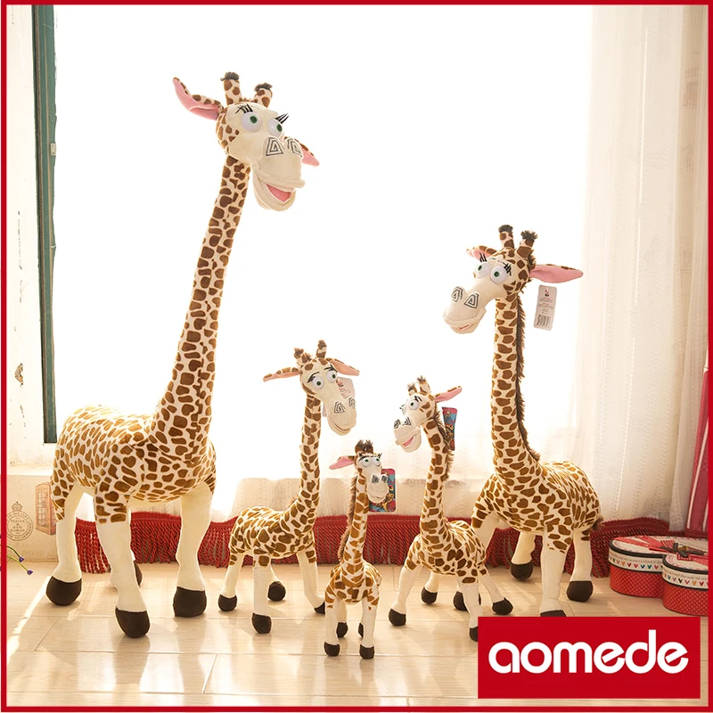 

100cm Cute Soft Madagascar Giraffe Pillow Stuffed Plush Toys Office Nap Pillow Home Comfort Cushion Decor Gift Doll Child