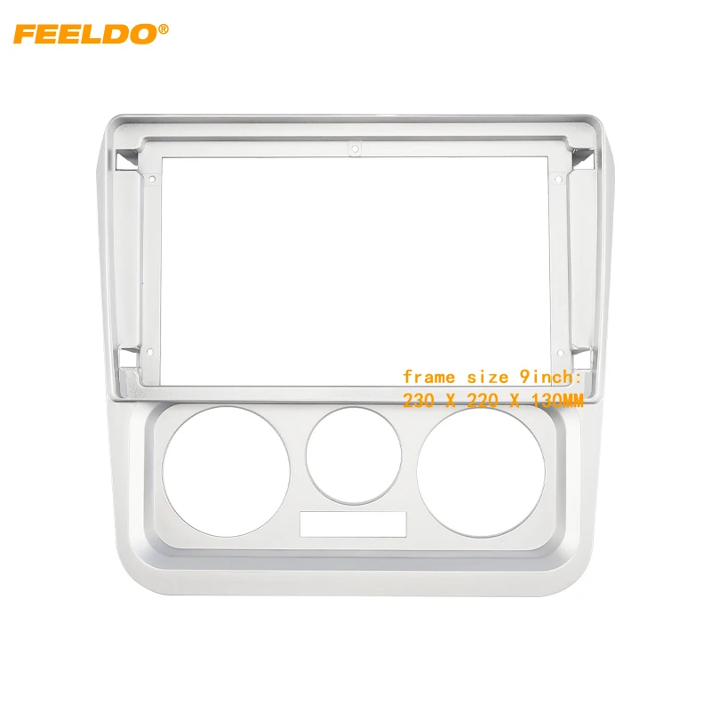 

FEELDO Car Audio 9" Big Screen Face Plate Fascia Frame For Geely Ziyoujian (07-13) Stereo Panel Dash Mount Refitting Kit #HQ6910