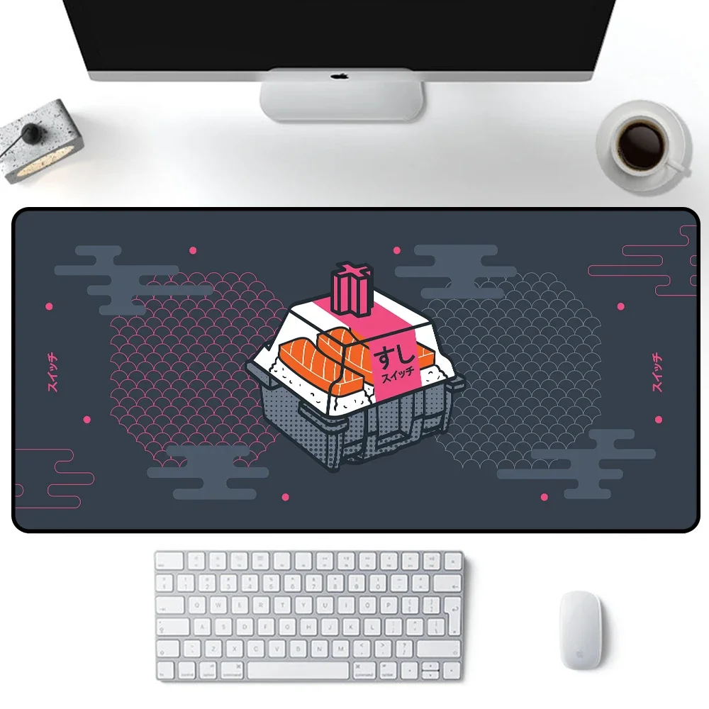 Mouse Pad 40*90 Desktop Mat Extended Desk Japanese Sushi Anime Mousepad Latop Table Carpet Pc Gamer Computer Gaming Game
