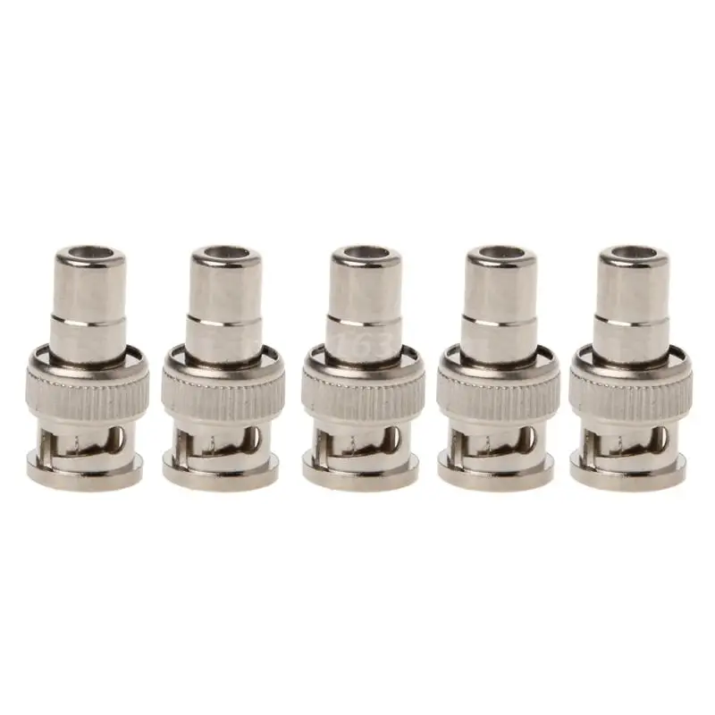 

5x BNC Male To RCA Female Coaxial Connector Adapter For CCTV Surveillance Video