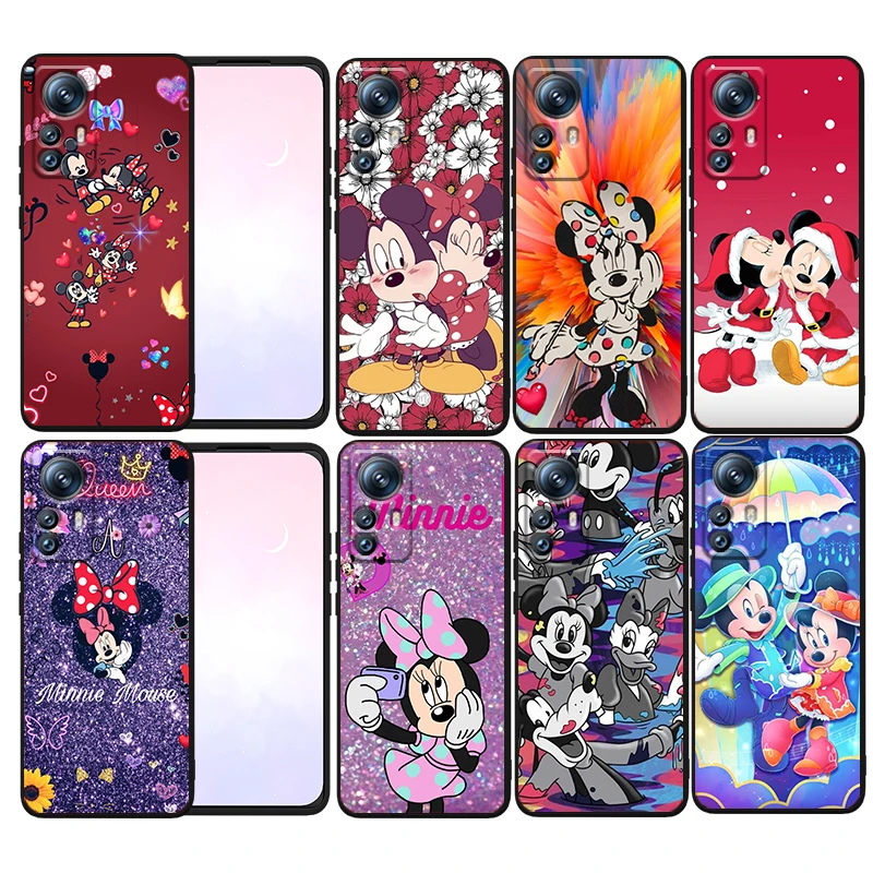 

Anime Disney Mickey Minnie Phone Case For Xiaomi Mi 13 12T 12S 12X 12 11 11T 11i 10T 10 Pro Lite Ultra 5G Funda Black Cover