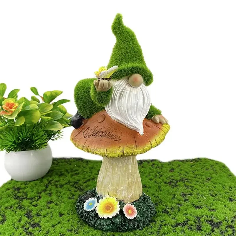 

Cartoon Gnome Dwarf Statue Garden Lighting Waterproof Resin Figurines Solar Light Outdoor Lawn Courtyard Night Decorative Lamp