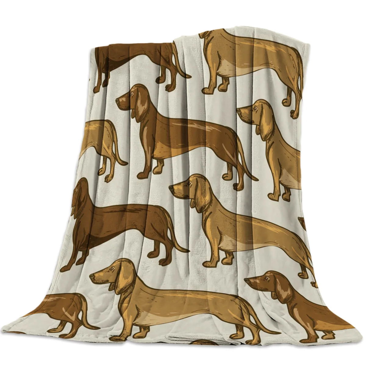 

Cartoon Animal Dachshund Dog Print Blanket Flannel Fluffy Soft Cozy Warm Throw All Seasons Sofa Nap Cover Bedspread Bed Blankets
