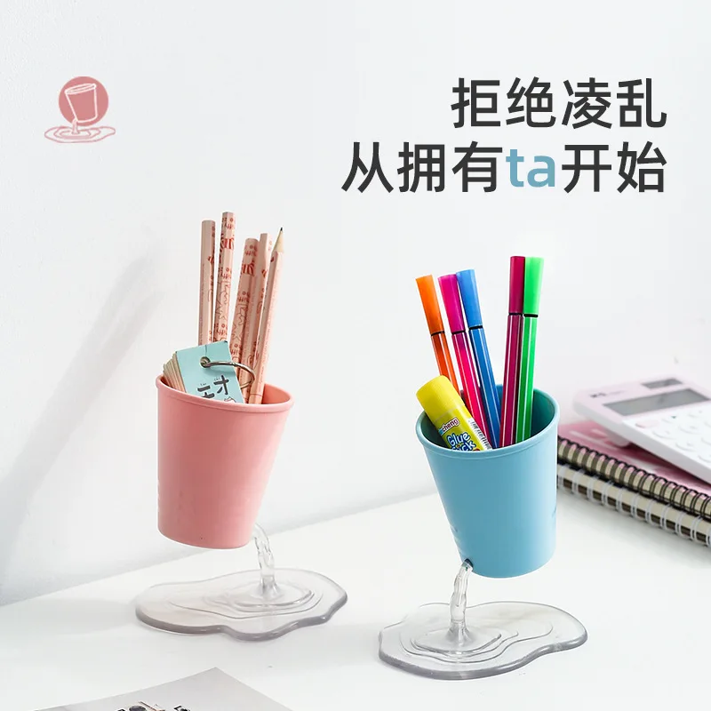 

1 piece Creative suspension pen tube Multi -function desktop cosmetics storage desktop organizer brush holder makeup pen holder