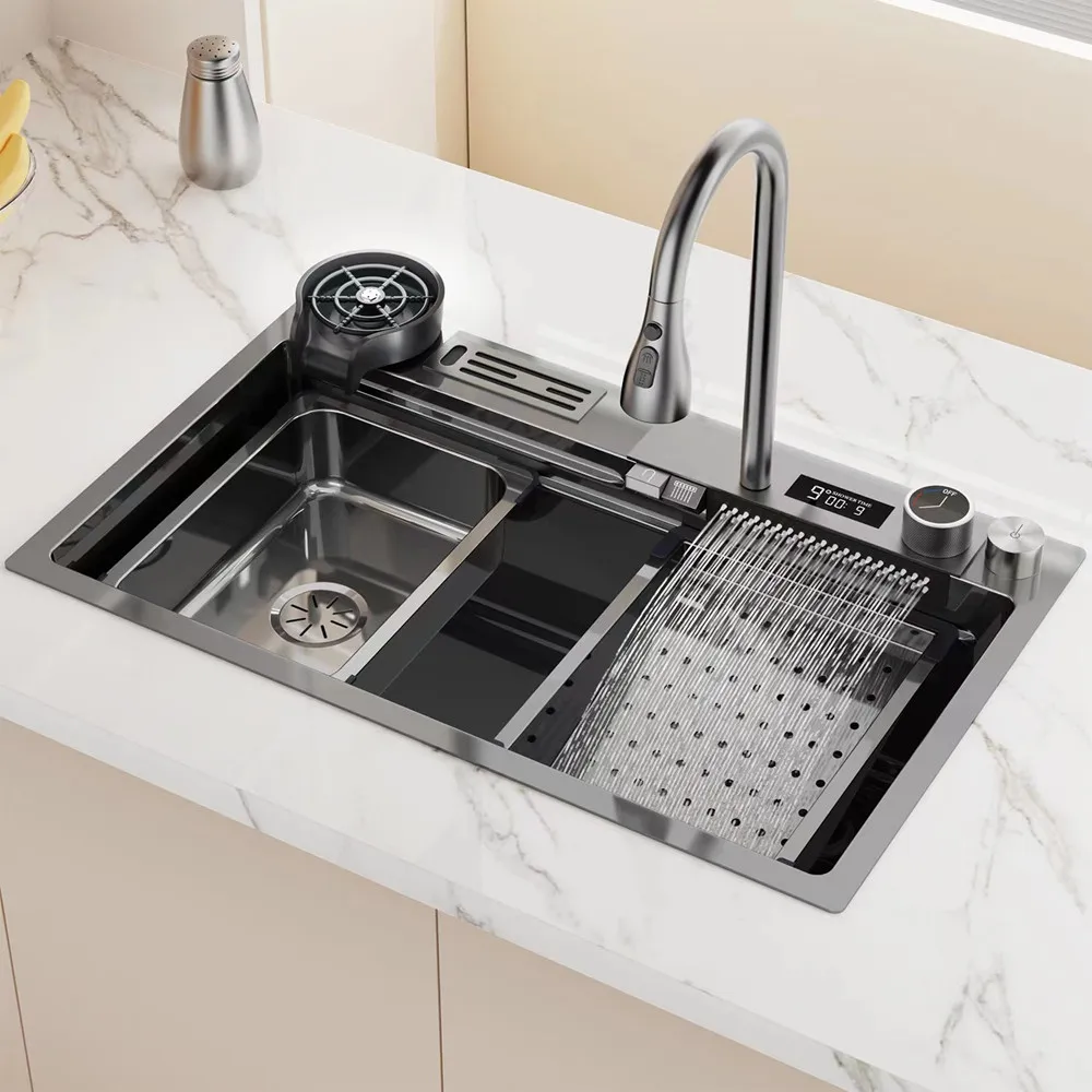 Nano kitchen sink 304. многофункциональная мойка для кухни с водопадом тикток. многофункциональная мойка с водопадом. многофункциональная мойка для кухни водопад. умная мойка для кухни многофункциональная с водопадом.