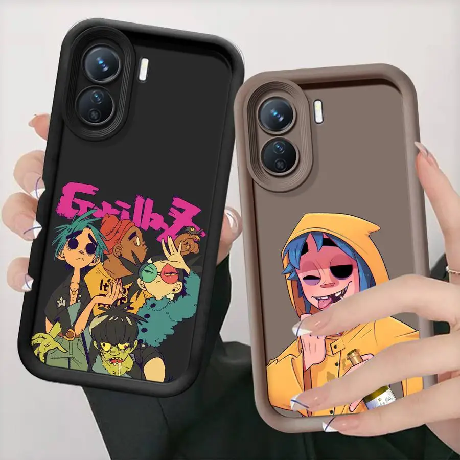 Чехол для телефона Rock Gorillaz XiaoMi Redmi Note 9 S 10 Pro Lite 11 11ProPlus5G 12 12S 13 13ProPlus5G 4G