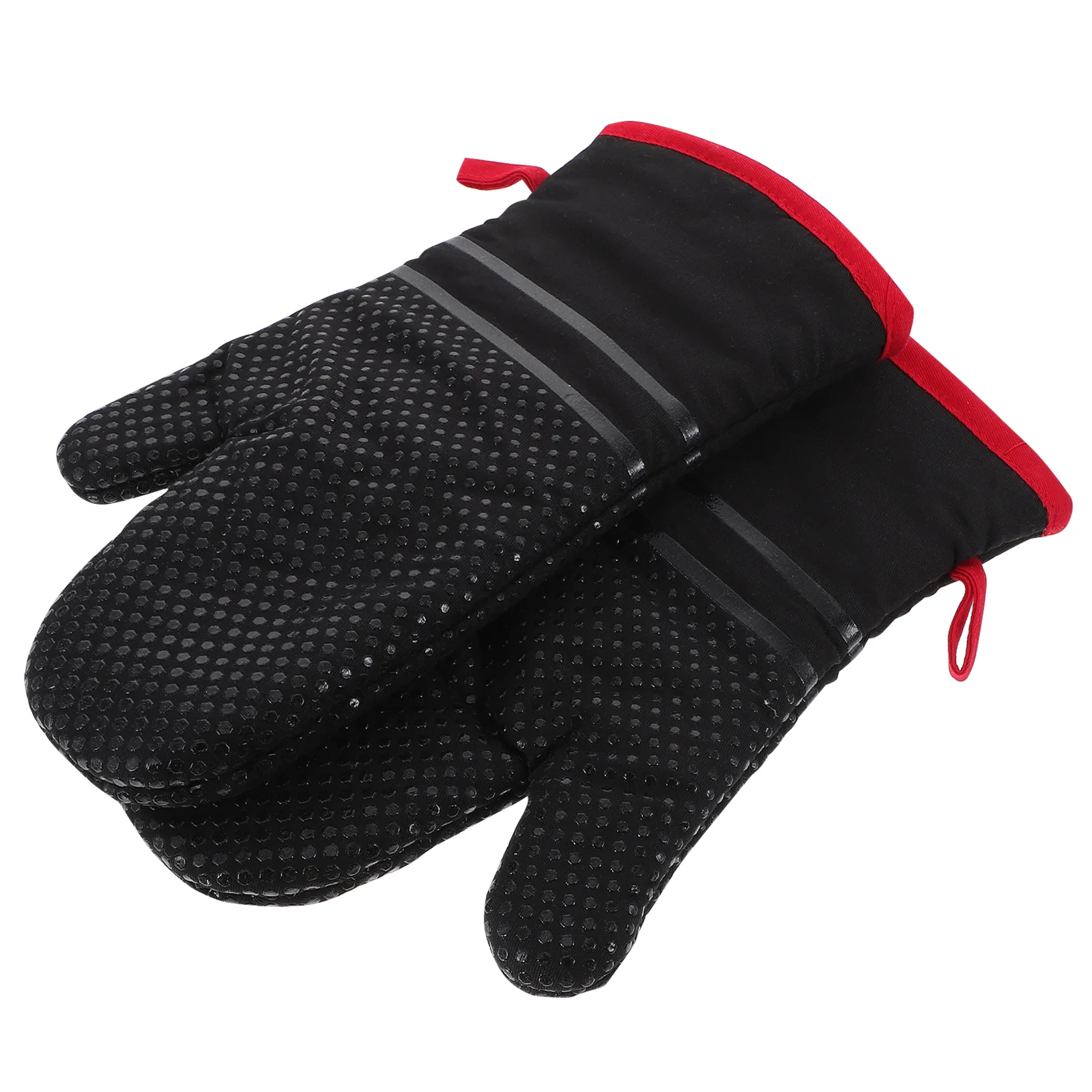 

1 Pair Home Oven Mitts Heat Resistance Mittens Thickened Oven For Cooking Baking Kitchen