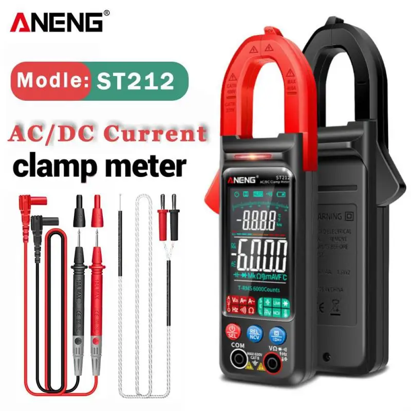 

ANENG ST212 Clamp Meter Digital Clamp Multimeter 6000 Counts Smart AC DC Voltmeter 400A Ammeter Auto Range VA Colored Display
