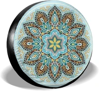 spare tire cover universal tires cover bohemian mandala turquoise car tire cover wheel weatherproof and dust proof uv su