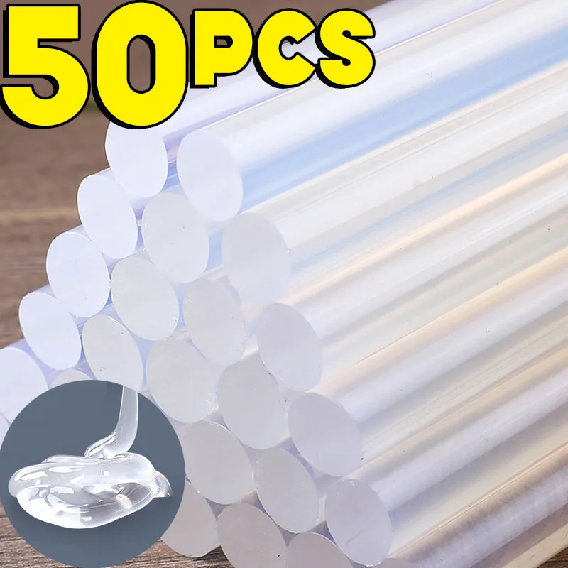 

1/50 шт. прочный клей, прозрачные термоклеевые палочки для электрического клея, пистолет для рукоделия, клей-карандаш, наборы для ручного ремонта, инструменты