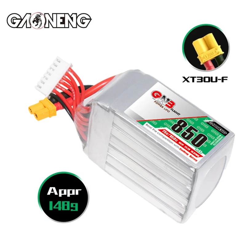 

Обновленная литий-полимерная батарея GNB 6S 22,2 в 850 мАч для радиоуправляемого FPV самолета гоночного квадрокоптера мультикоптера запасные част...