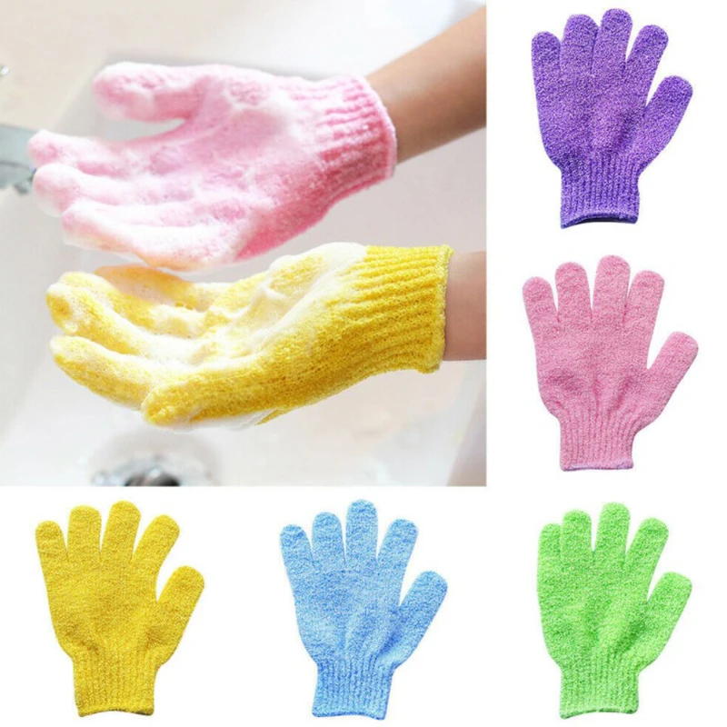 

5 PCS Shower Bath Gloves Exfoliating Wash Skin Spa Massage Scrub Body