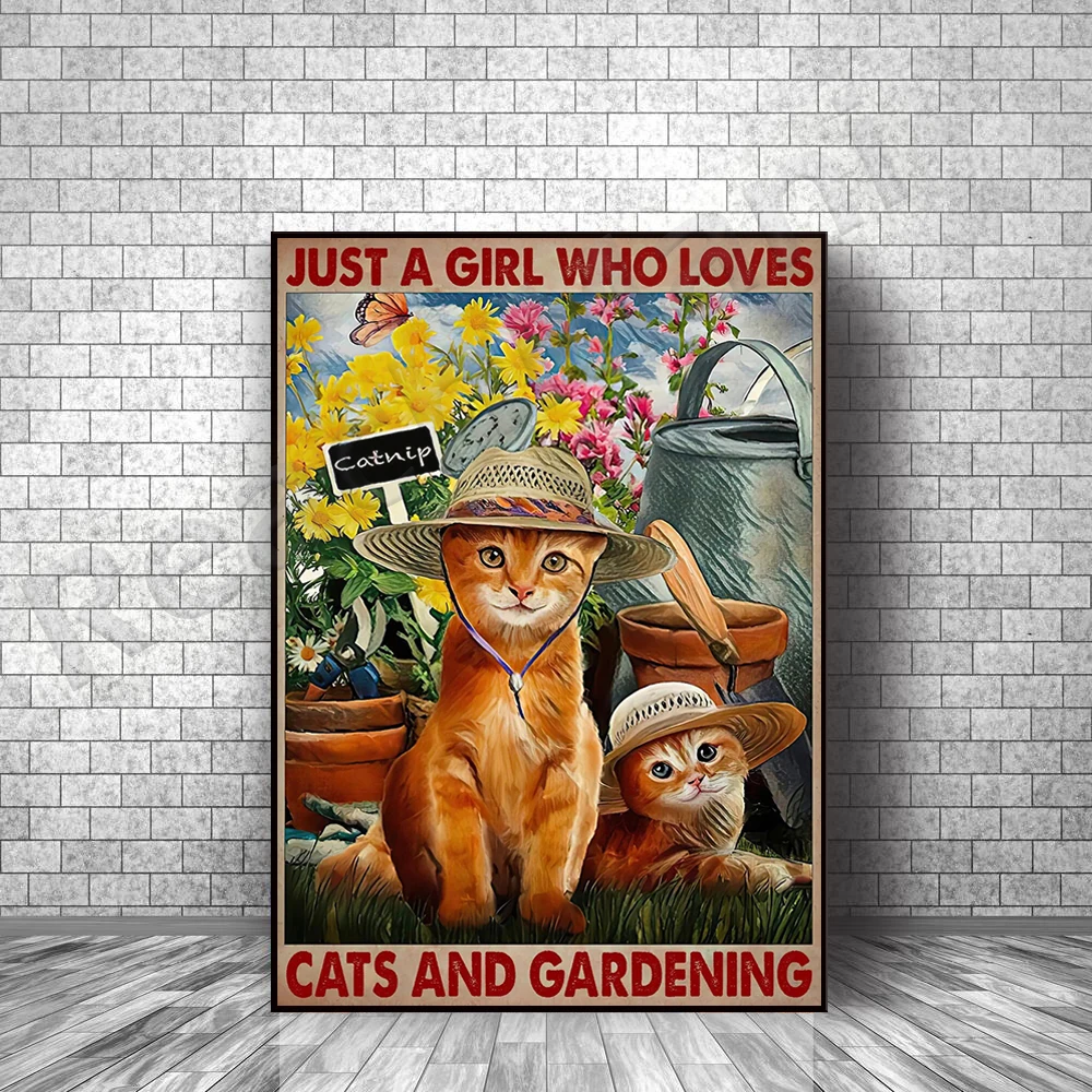 Постер для кошек и садоводства только девушка которая любит садоводство