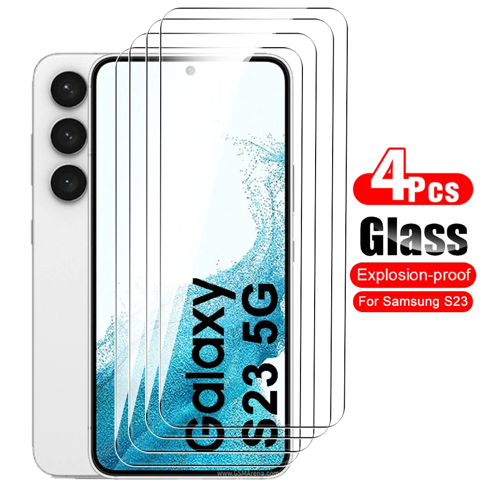 

4 шт. Защитное стекло для Samsung Galaxy S23 Plus S23 + 5G 9H, закаленное стекло, Защита экрана для Sumsung SamsungS23 S 23 S23Plus