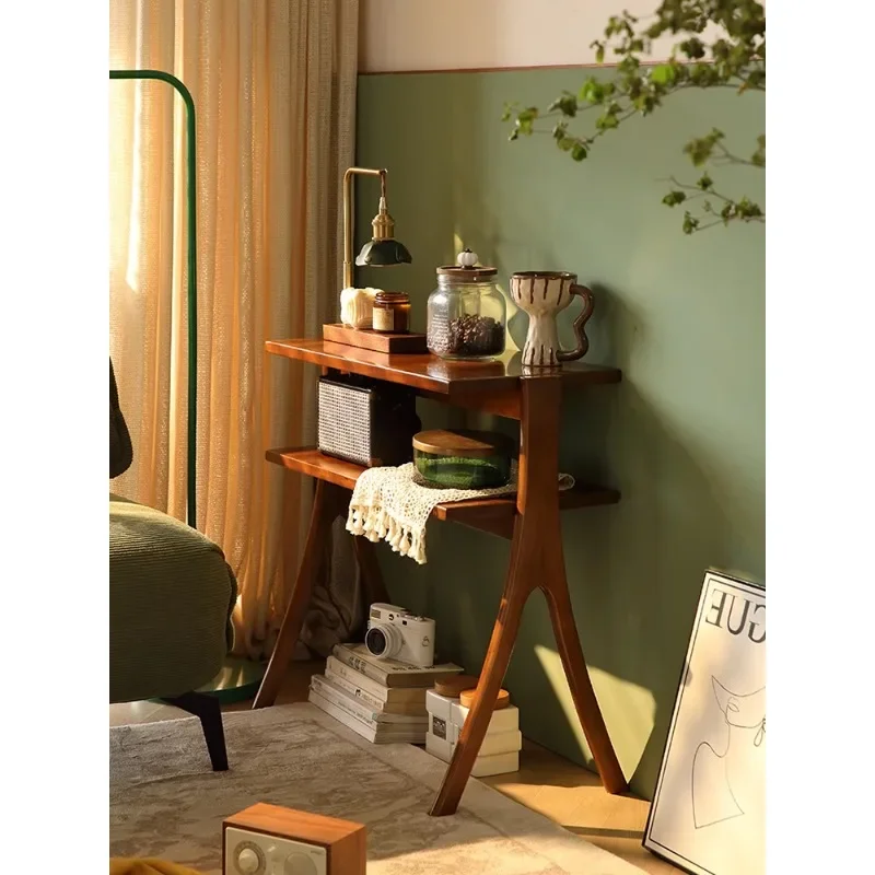 Средневековый диван из цельного дерева для гостиной небольшой край несколько