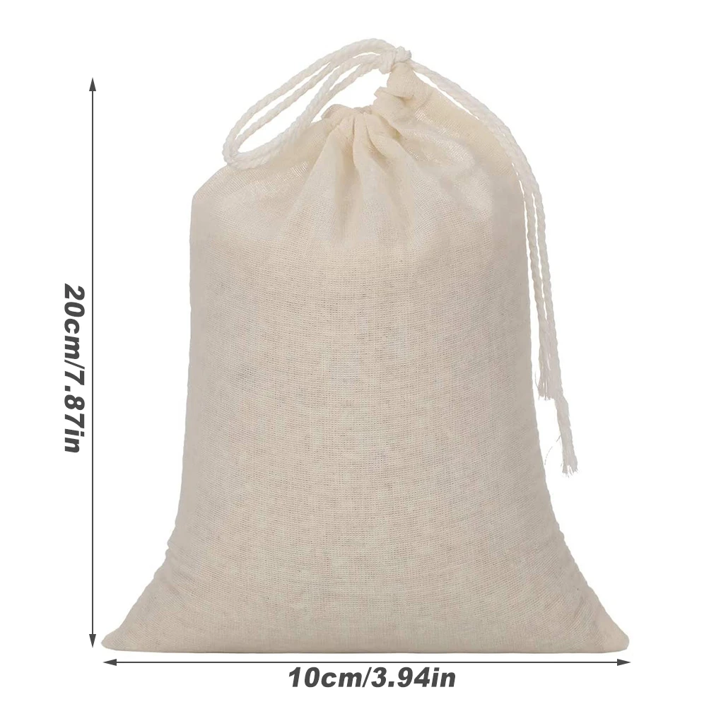 10-piece Reusable Drawstring Bag Tear Resistance Multifunctional Spice Bags images - 6
