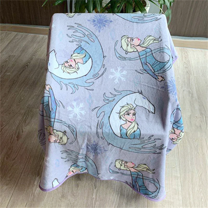 Disney Cartoon Mickey Mouse Minnie Frozen Elsa Soft Flannel Blanket Throw for Girl Boy Children on Bed Sofa Kids Gift 95x125cm