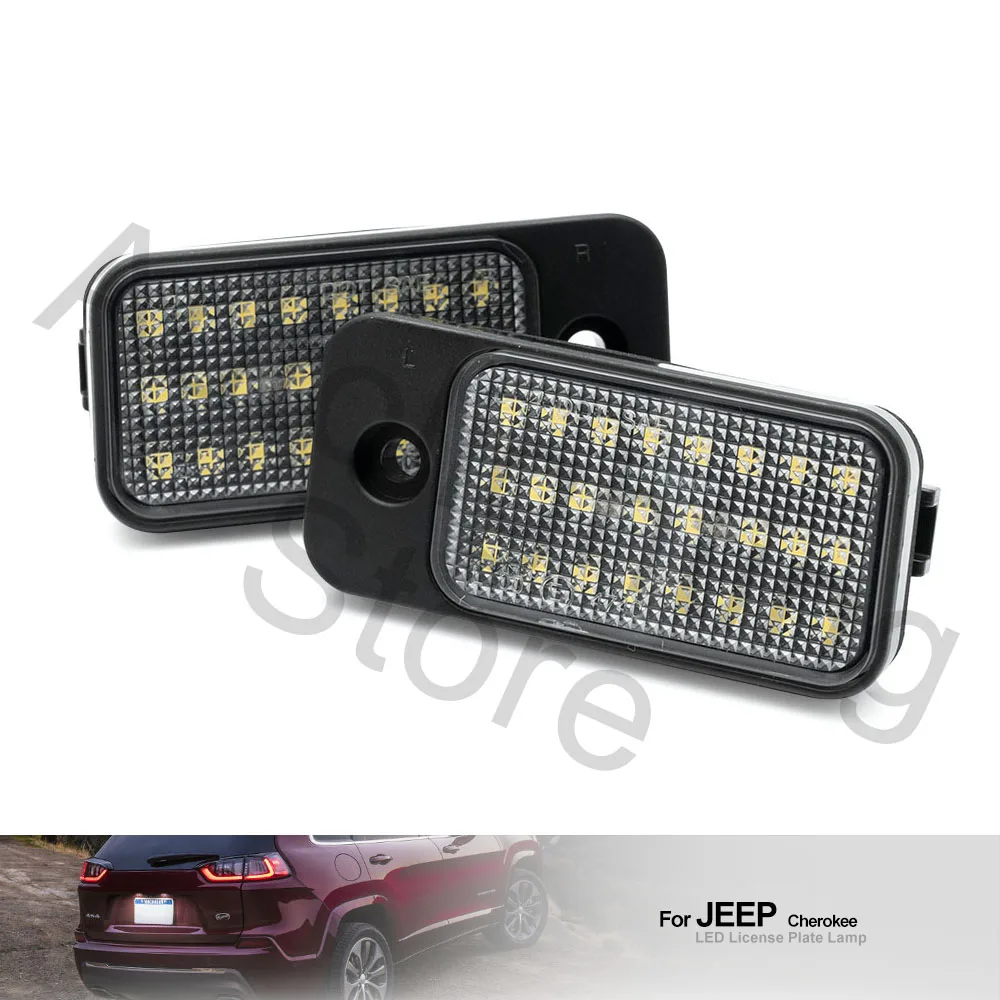 2 шт. Canbus фонарь для номерного знака Jeep Cherokee 2019 2020 2021 2022