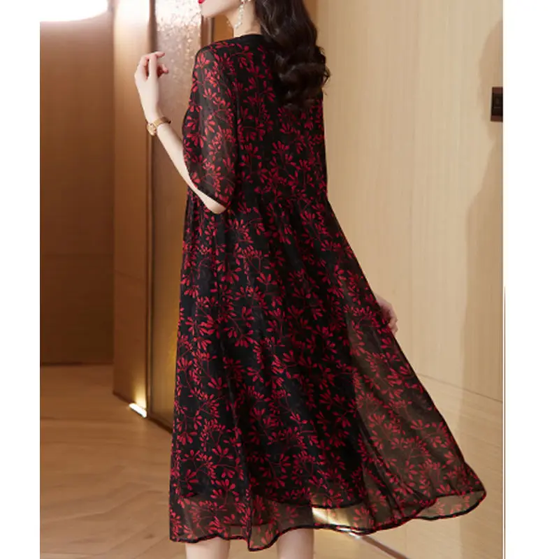 Женское шифоновое платье на завязках элегантное приталенное с коротким рукавом