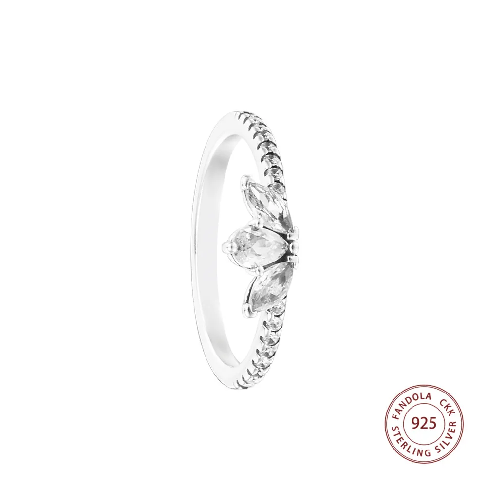 

CKK Sparkling Herbarium Cluster Ring for Women 925 Sterling Silver Original Jewelry Mujer Bague Femme Plata Anel