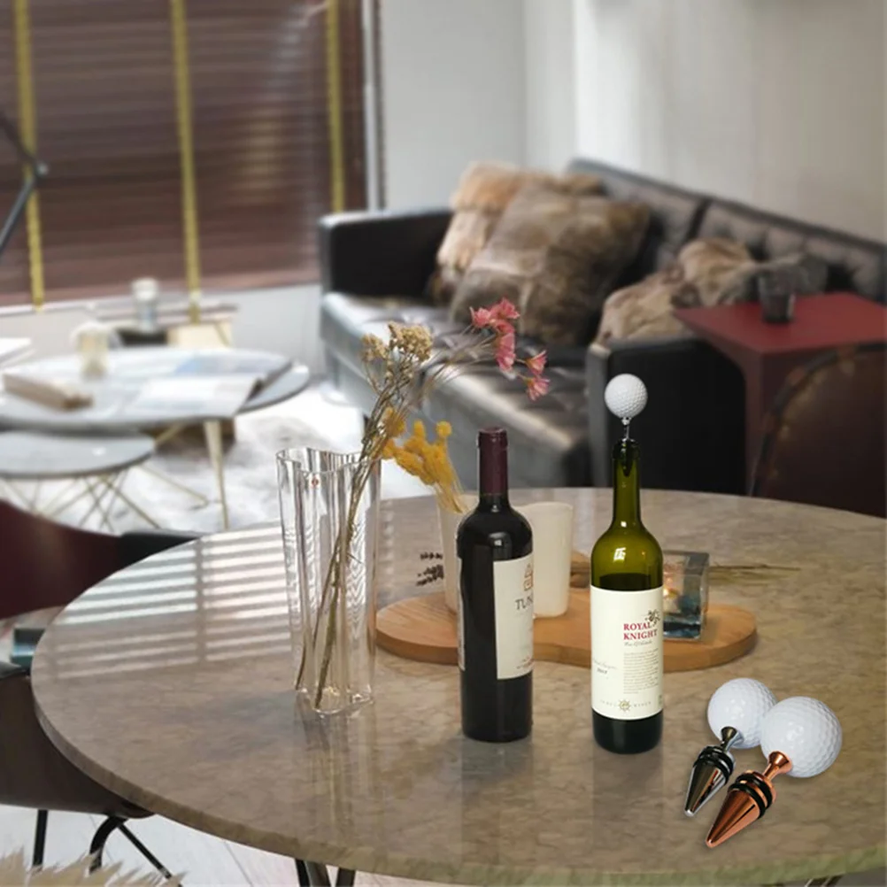 Креативные пробки из алюминиевого сплава с белым шаром для бутылок напитков