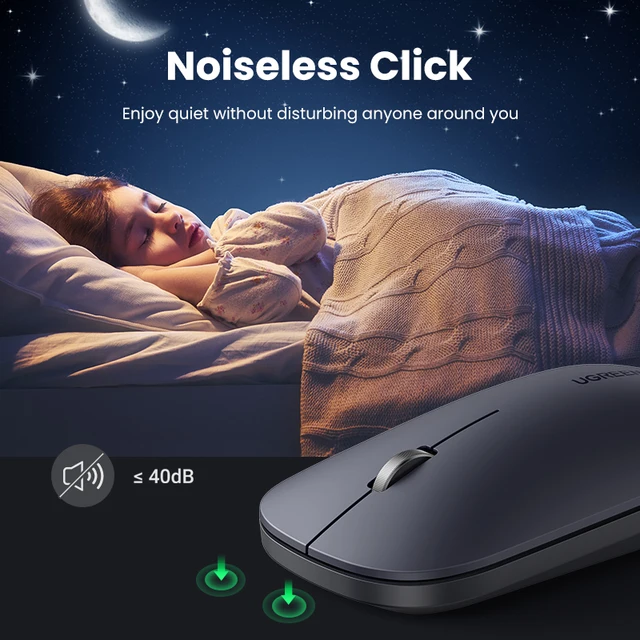 UGREEN Mouse Wireless Bluetooth Silent Mouse 4000 DPI For MacBook Tablet Computer Laptop PC Mice Slim Quiet 2.4G Wireless Mouse 4