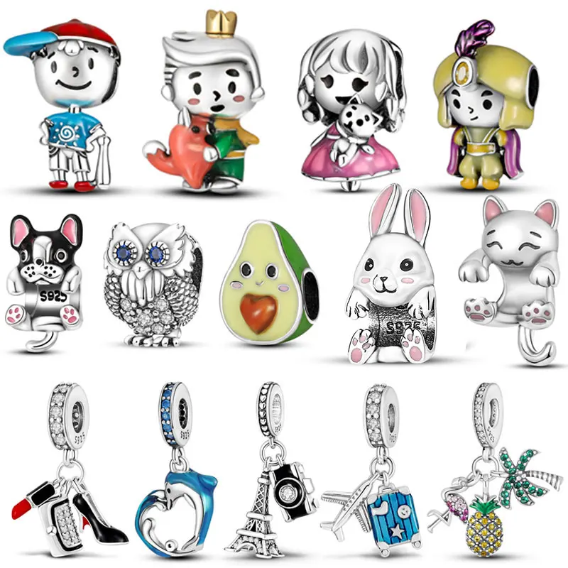 

HOT SALE 925 sterling silver Camera Tower Pendant Charms Beads Fit Original Pandora Bracelet Pendant Necklace Jewelry