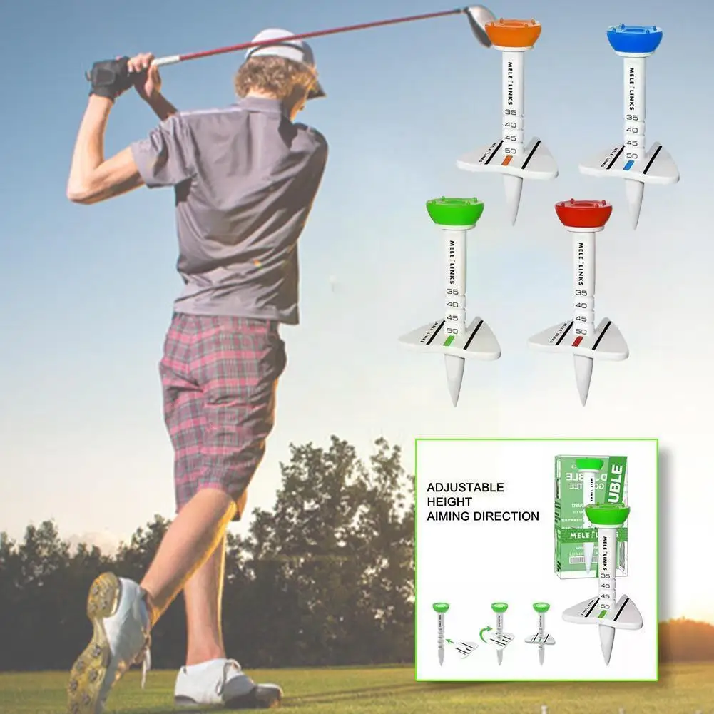 

4pcs Golf Tees Double Tee Step Down Golf Ball Holder Golf Golf Nail Golf Ball Ball Outdoor Stud Supplies Accessories Traini Y9w9