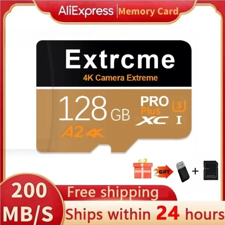 

Высокоскоростная карта памяти A2, 128 ГБ, 64 ГБ, флэш-память, маленькая SD-карта для 4K HD-камеры/ТВ/Nintendo Switch / Gop