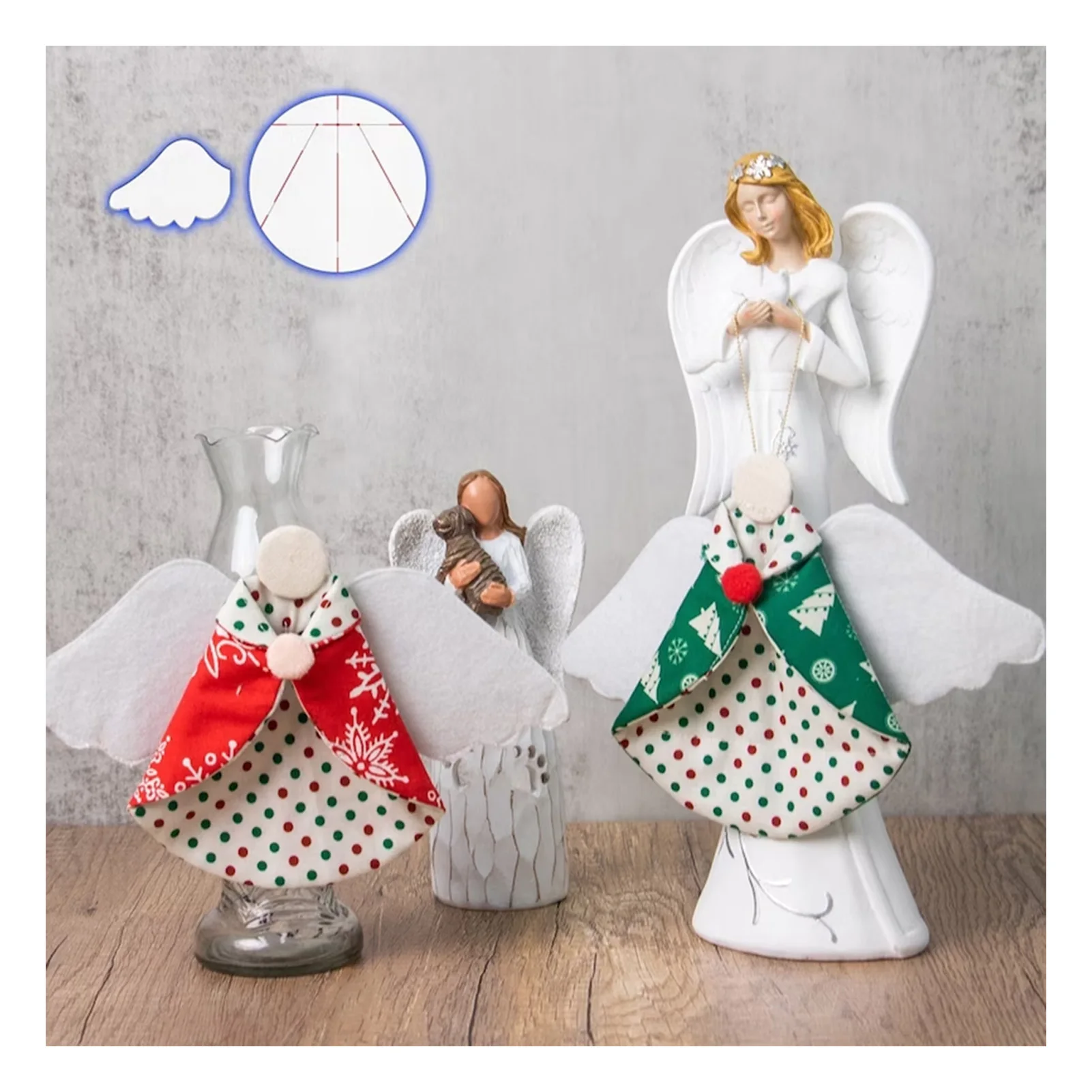 

Шаблон для шитья с рождественским ангелом прозрачный многоразовый шаблон для шитья подарок на Рождество и новый год