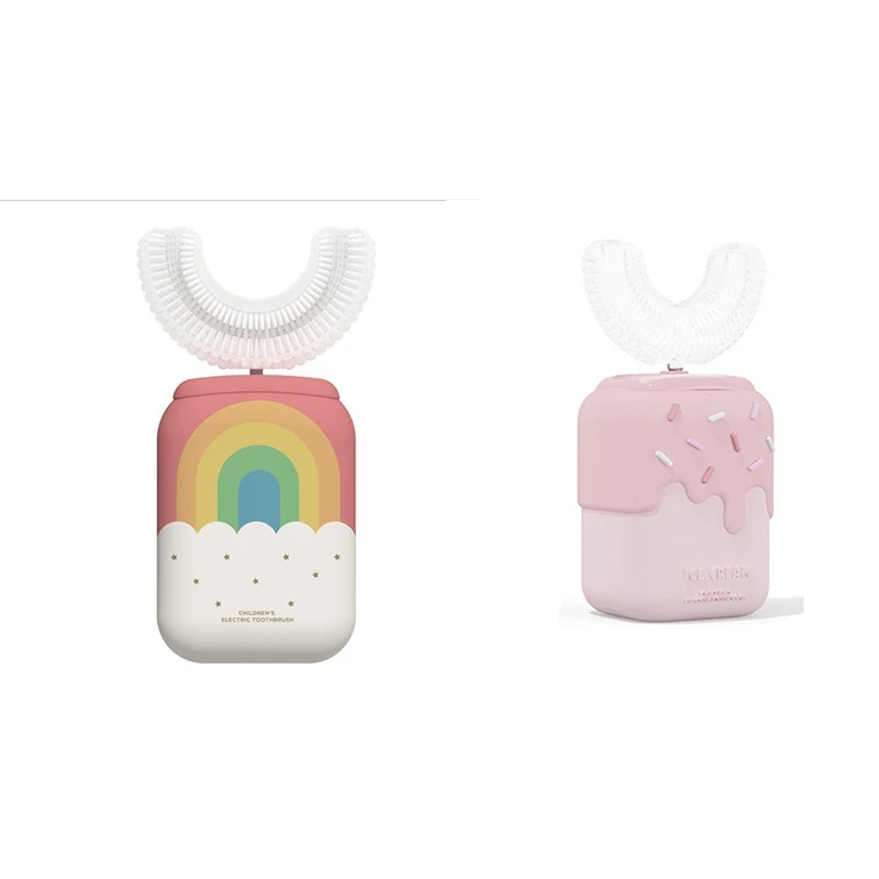 

Умная U-образная Детская электрическая зубная щетка, 360 градусов, самоочищающаяся щетка