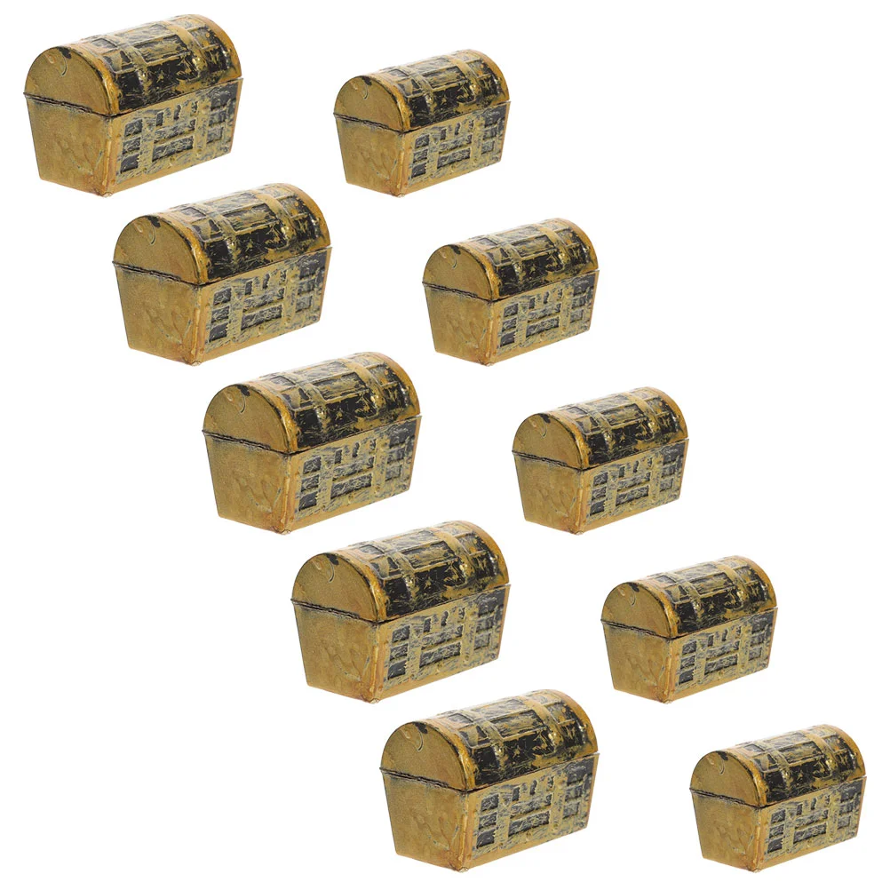 

10 Pcs Mini Treasure Retro Decor Vintage Pirate Favor Party Centerpiece Chests Plastic The Favors